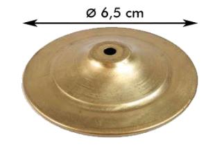 Dessus lampe en laiton diamètre 65 mm